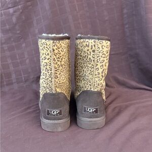 UGG Australia Classic Short Leopard Print Shearling Boots Women’s
